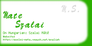 mate szalai business card