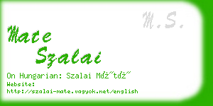 mate szalai business card